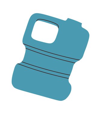 Plastic bottle with detergents flat icon Household. Vector illustration