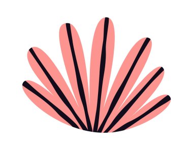 Hand drawn abstract cacti flat icon. Vector illustration