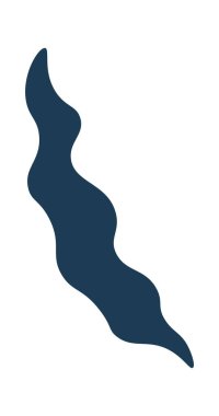 Seaweed silhouette flat icon Seafood shape. Vector illustration