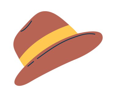 Trendy hat flat icon Fashionable accessory for head. Vector illustration