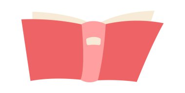 Open fantasy book flat icon Library and bookstore. Vector illustration