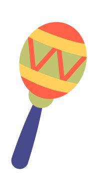 Maracas modern musical instrument flat icon. Vector illustration