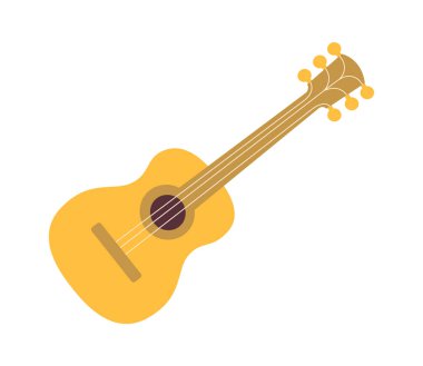 Guitar modern musical instrument flat icon. Vector illustration