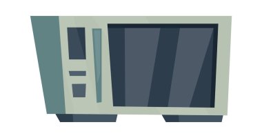 Microwave illustration Electronic device element. Vector illustration