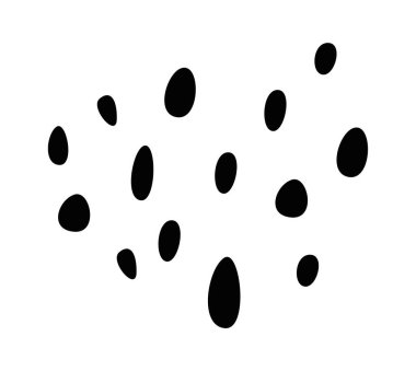 El çizimi soyut nokta kalp tasarım elementi. Vektör illüstrasyonu