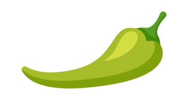 Meksika geleneksel yemek çizimi yeşil biber biberi. Vektör illüstrasyonu