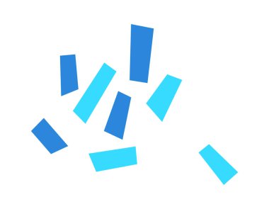 El yapımı konfeti soyut tasarım unsuru. Vektör illüstrasyonu