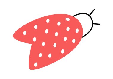 Tatlı uğur böceği çizgi filmi. Vektör illüstrasyonu