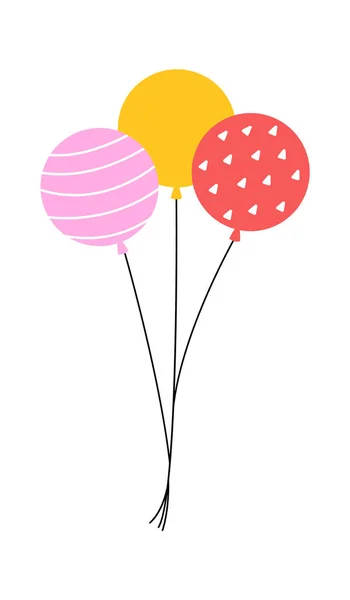 Χειροποίητα Αφηρημένα Μπαλόνια Διακόσμηση Για Κόμμα Εικονογράφηση Διανύσματος — Διανυσματικό Αρχείο