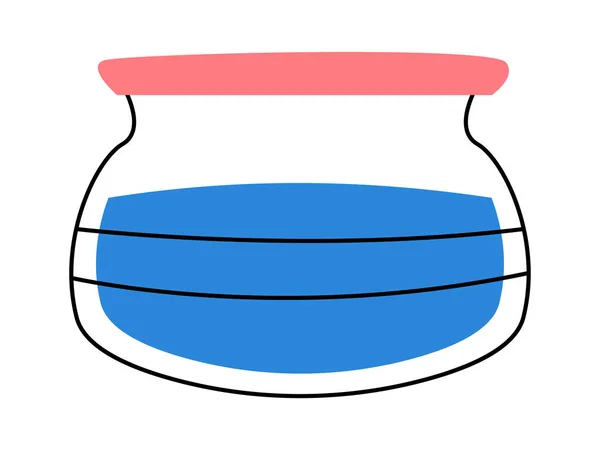 Vaso Disegnato Mano Con Elemento Design Astratto Liquido Illustrazione Vettoriale — Vettoriale Stock