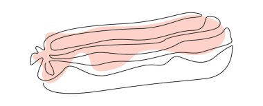 Renkli kremalı tatlı. Vektör illüstrasyonu
