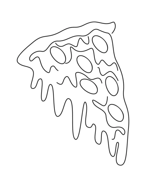 Tranche Pizza Fast Food Illustration Vectorielle — Image vectorielle