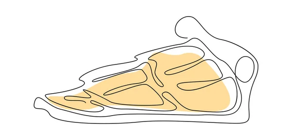 Piece Pie Color Spot Dessert Vector Illustration — Stock Vector