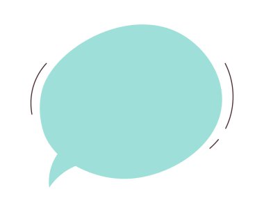 Konuşma balonu tasarım elemanı iletişimi. Vektör illüstrasyonu