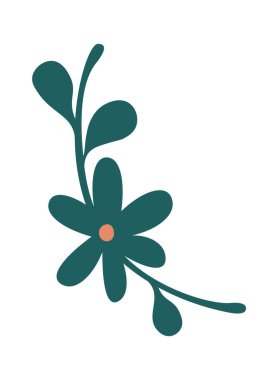 Soyut şube illüstrasyon Floral şekil tasarım elementi. Vektör illüstrasyonu