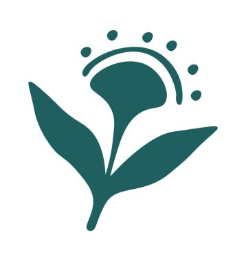 Soyut şube illüstrasyon Floral şekil tasarım elementi. Vektör illüstrasyonu