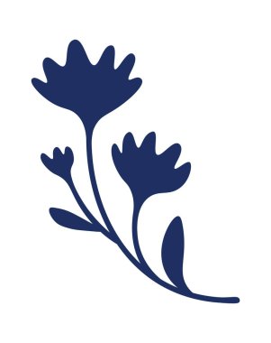 Soyut şube illüstrasyon Floral şekil tasarım elementi. Vektör illüstrasyonu