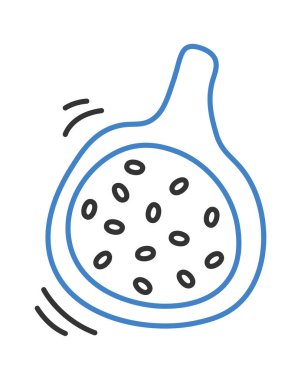 Renkli egzotik meyve çizgisi sanat tasarım elementi. Vektör illüstrasyonu