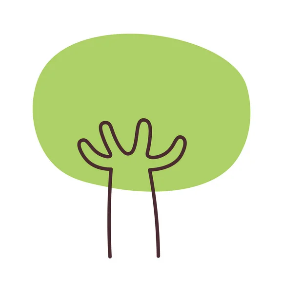 Árvore Desenhada Mão Esboço Proteção Ambiental Ilustração Vetorial — Vetor de Stock
