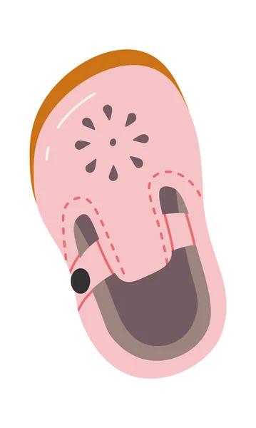 Summer Sandal Shoe Kids Fashionable Footwear Vector Illustration — Stock Vector