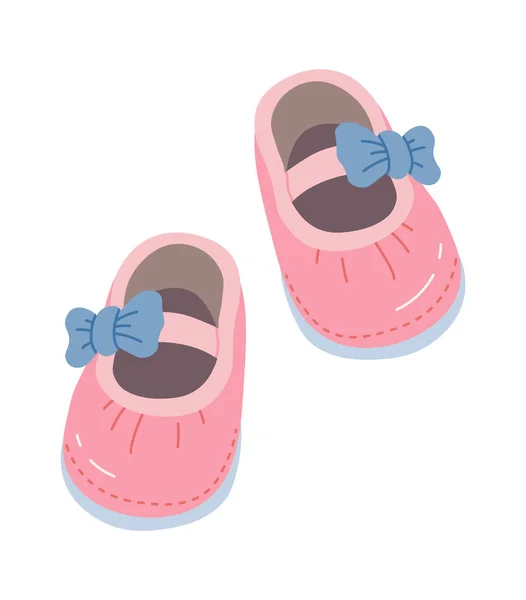 Paar Schuhe Für Kinder Modische Schuhe Vektorillustration — Stockvektor