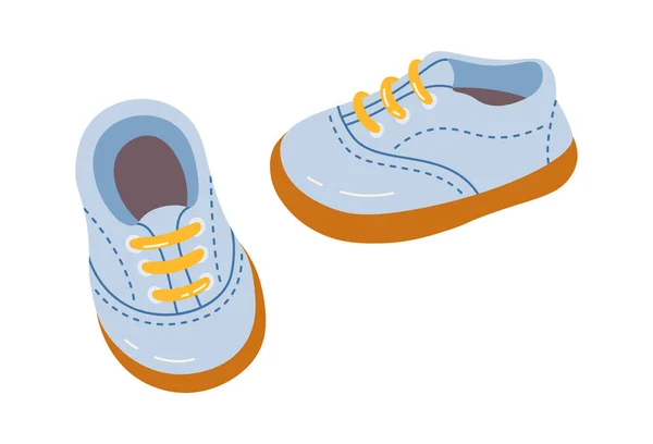 Обувная Пара Детей Модная Обувь Векторная Иллюстрация — стоковый вектор