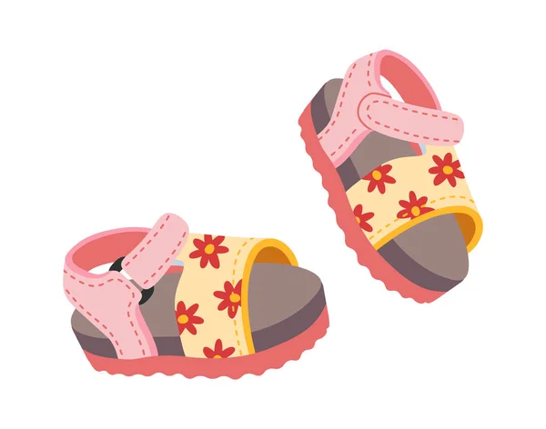 Par Sapatos Para Crianças Calçado Elegante Ilustração Vetorial —  Vetores de Stock