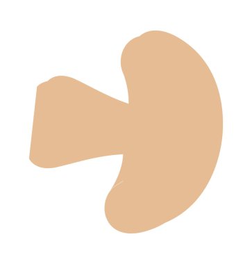 Pizza için bir dilim mantar karışımı. Vektör illüstrasyonu