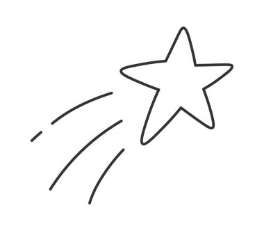 Sanat eserlerinde yıldız tasarım elementi çekiliyor. Vektör illüstrasyonu