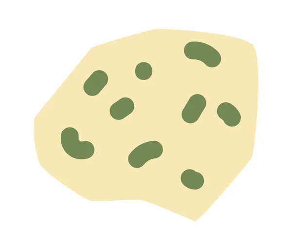 Pizza Için Bir Parça Gorgonzola Peyniri Vektör Illüstrasyonu — Stok Vektör