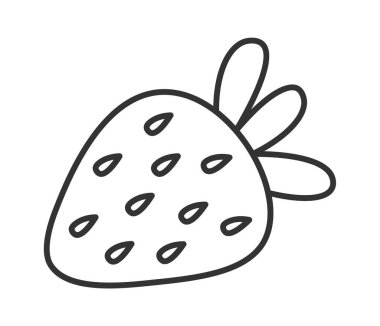 Devamlı çilek serisi sanat eseri Tatil yemeği tasarımı. Vektör illüstrasyonu