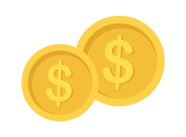Χρυσά Νομίσματα Χρηματοοικονομικά Και Τραπεζικό Σύστημα Εικονογράφηση Διανύσματος — Διανυσματικό Αρχείο