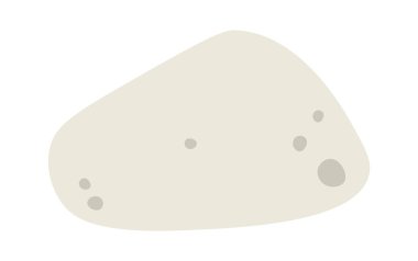 Beyaz Taş Dekoratif Mineral. Vektör illüstrasyonu