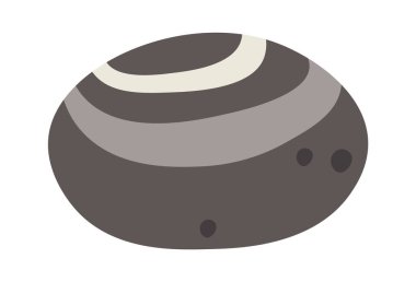 Dekoratif mineralli bir taş. Vektör illüstrasyonu