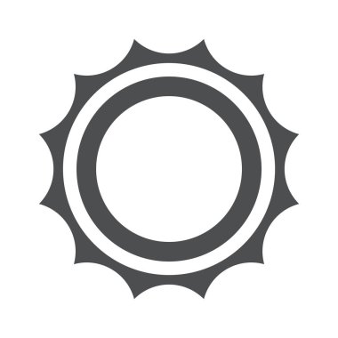 Güneş sembolü Summer ve sıcak Günışığı tasarım elementi. Vektör illüstrasyonu