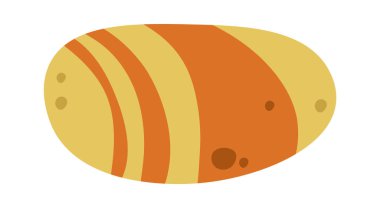 Dekoratif mineralli bir taş. Vektör illüstrasyonu