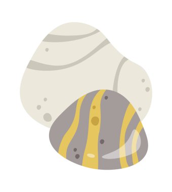 Yerçekimi yığılmış kaya heykelleri taşların desenleri. Vektör illüstrasyonu