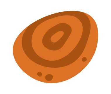 Dekoratif mineralli bir taş. Vektör illüstrasyonu