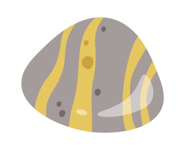 Dekoratif mineralli bir taş. Vektör illüstrasyonu