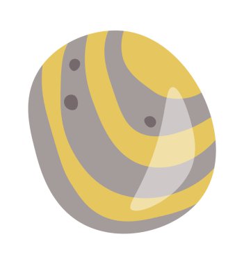 Dekoratif mineralli bir taş. Vektör illüstrasyonu