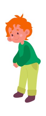 Şirin çocuk bahçıvanı vektör düz illüstrasyon bahçıvanlığı