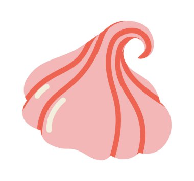 Çilek suyu vektörü düz resimli kremalı tatlı.