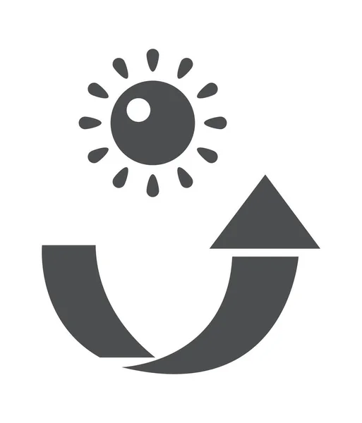 Ikona Glyfu Vysokou Úrovní Ochrany Proti Slunci Vektorová Ilustrace — Stockový vektor
