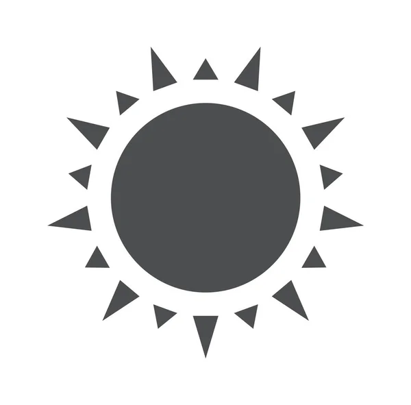 Ícone Glifo Sol Elemento Design Verão Sol Quente Ilustração Vetorial — Vetor de Stock
