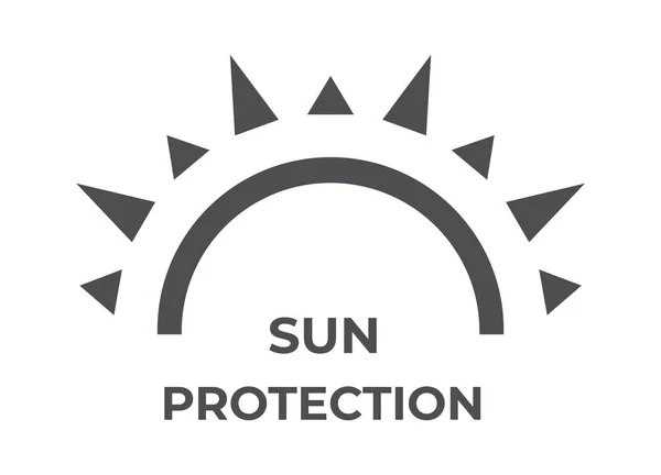 Sun Protection Glyph Icon Sunscreen Vector Illustration — Stock Vector