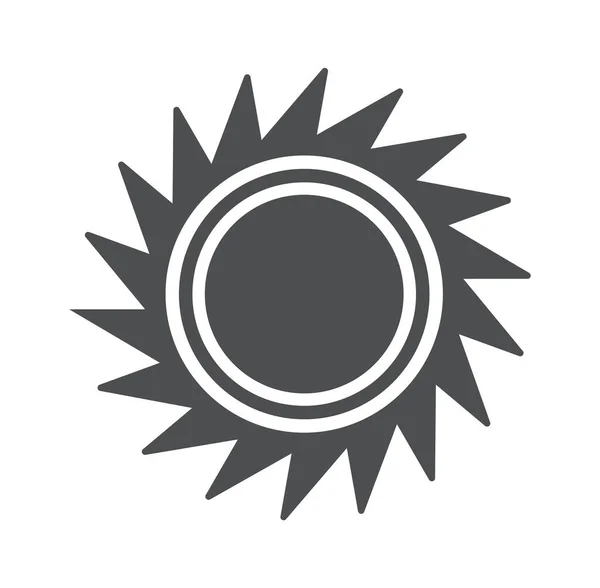 太陽のグリフアイコン夏と暖かいサンシャインデザイン要素 ベクターイラスト — ストックベクタ