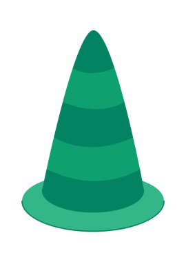 Plastik yol konisi vektör düz illüstrasyon