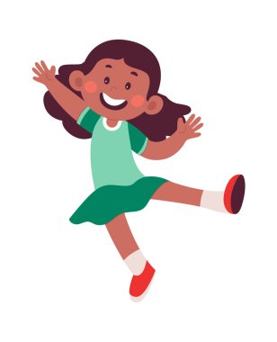 Paten parkı vektörü düz illüstrasyonunda oynayan sevimli çocuk