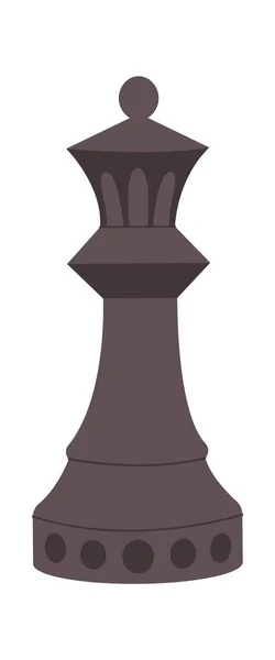 stock vector Queen chess figure vector flat illustration