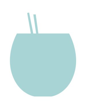 Kokteyl bardağı şeklinde. Vektör illüstrasyonu